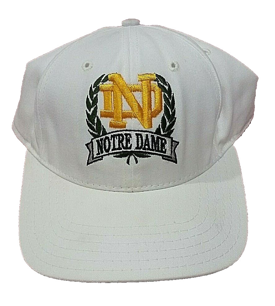 Rare Solid White Notre Dame Snapback Cap ~ Unique… - image 1