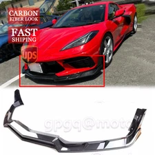 For Corvette C8 Z51 2020-2025 Winglet Carbon Fiber Front Bumper Lip Splitter Kit