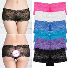 Pack of 6 Womens Ladies Lace French Knickers Briefs Seamless Underwear Panties  