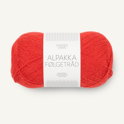 ALPAKKA FØLGETRÅD von SANDNES GARN - SCARLET RED (4018) - 50 g / ca. 400 m Wolle