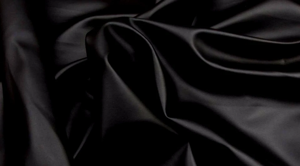 Vinyl PVC Leather Black Soft Skin Clothing / Upholstery Car Fabric BTY 55" Wide