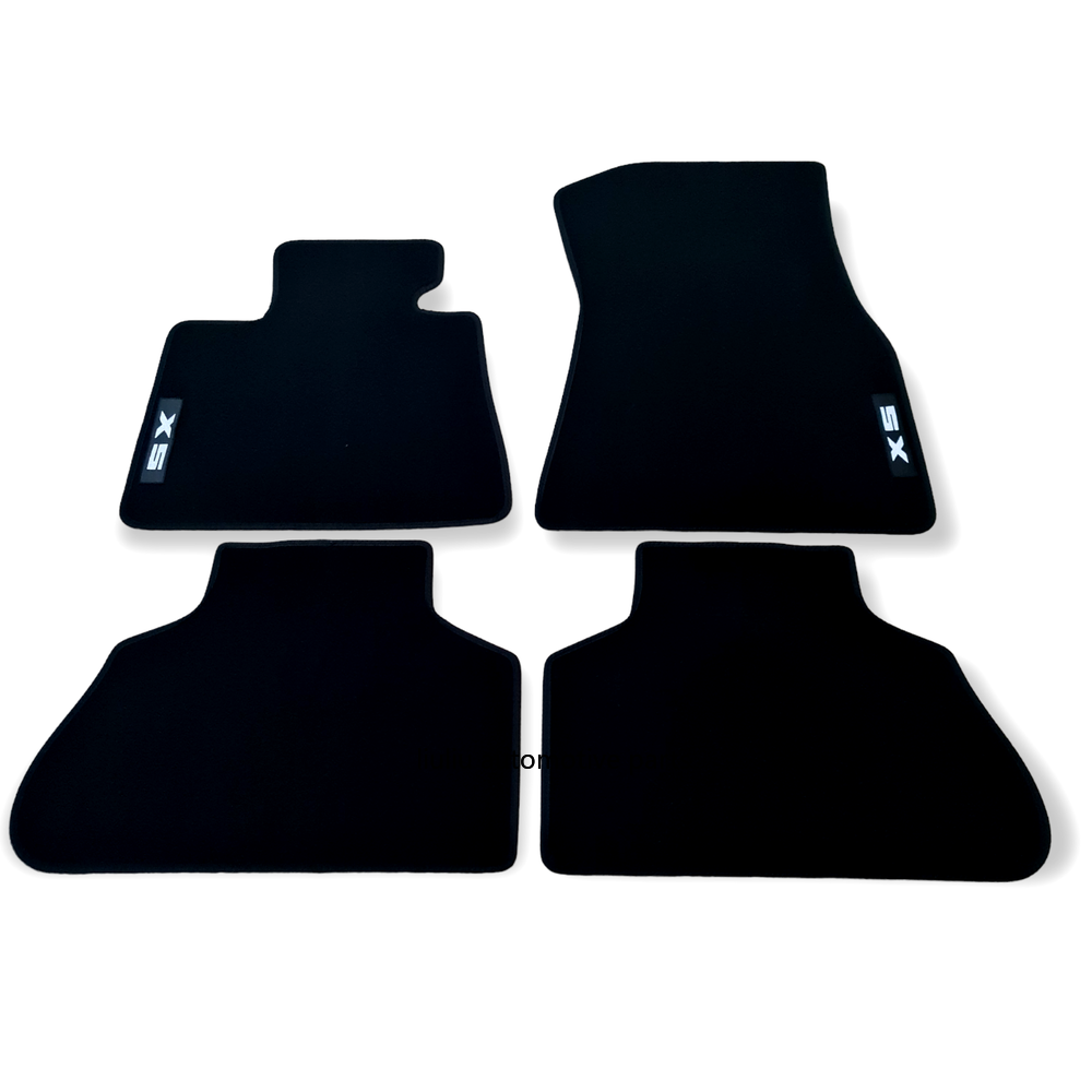 For BMW X5 G05 Car Floor Mats Velour Carpet Rugs Auto Liners Waterproof Black