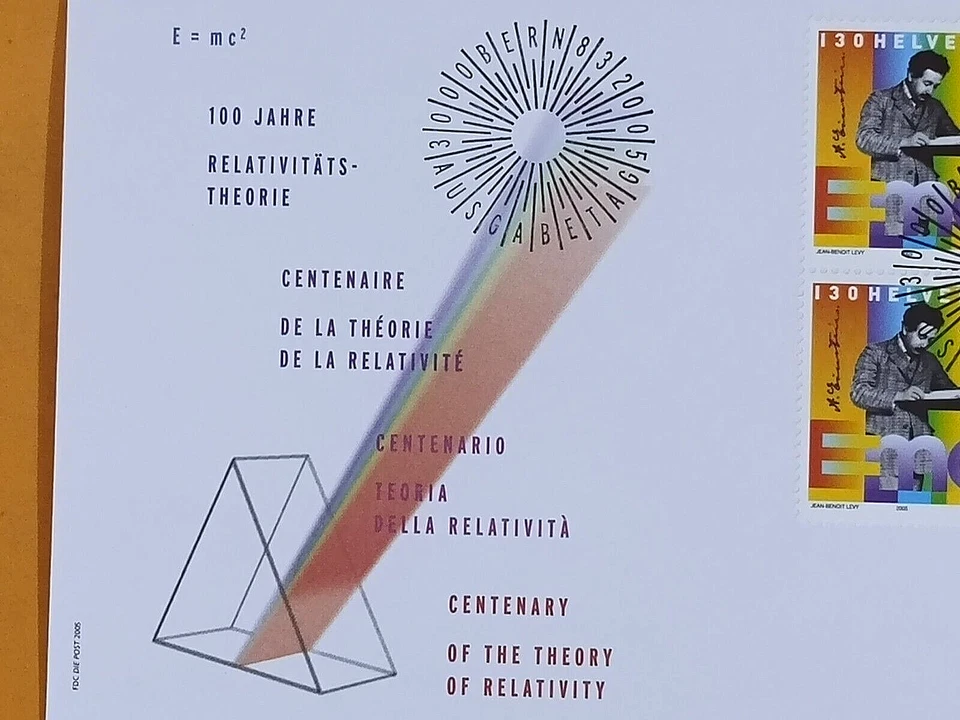 Switzerland "ALBERT EINSTEIN ~ CENTENARY OF THEORY OF RELATIVITY" B/4 FDC 2005 - Image 4 of 4