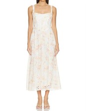 Bardot Lilah Midi Eyelet Dress Size 6