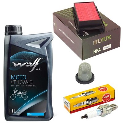 Wartung Ölsieb Set 1L Öl Luftfilter Zündkerze für Kymco Super 8 50 4T U7 2007-18