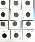 1853 - 1891 LIBERTY SEATED SILVER DIME TYPE COIN LOT OF 6 DIFFERENT AG G 7667T