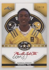 2015 Leaf US Army All-American Bowl Tour Red Ink 10/10 Marvell Tell Auto y0i