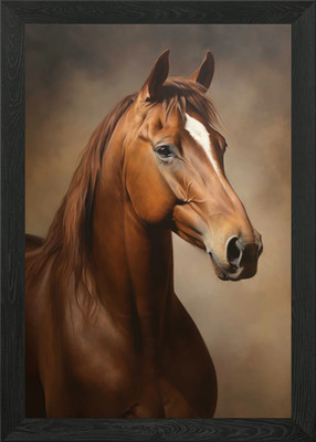 Pferd Tier Gemälde gerahmt Wandbild Poster Leinwanddruck Bild
