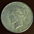 1923 S Peace Silver Dollar - 90% Silver.  Light Circulation.