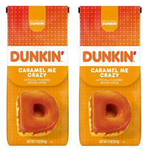 Dunkin’ Caramel Me Crazy Ground Coffee, 11 oz. pack of 2 12.09 per pound
