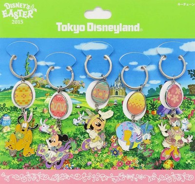 Tokyo Disneyland Disney Ostern 2015 Schlüsselanhänger Set Limitiert 5 Stück 7...