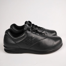 SAS Free Time Walking Shoes Navy Blue Leather Womens 10 M Made in USA Comfort