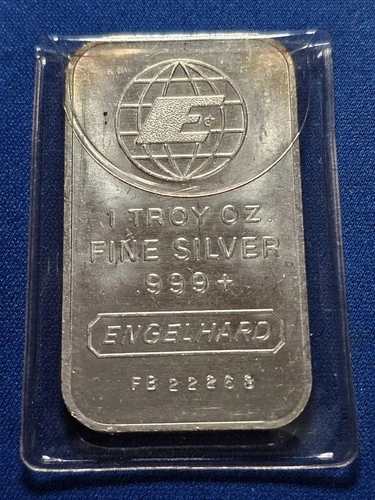 A ENGELHARD 1 OZ. SILVER COLLECTABLE BULLION SILVER BAR
