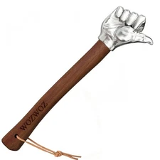 Fist Hammer 1.98 lbs Decorative Hammer Stainless Steel Solid Head Wooden Hand...
