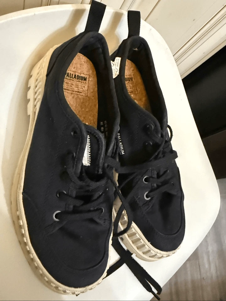 Palladium Unisex Pallashock Lo Orgánico 2 Zapatillas Zapatos Negras Talla W-8.5 M-7 Foto 2 de 4