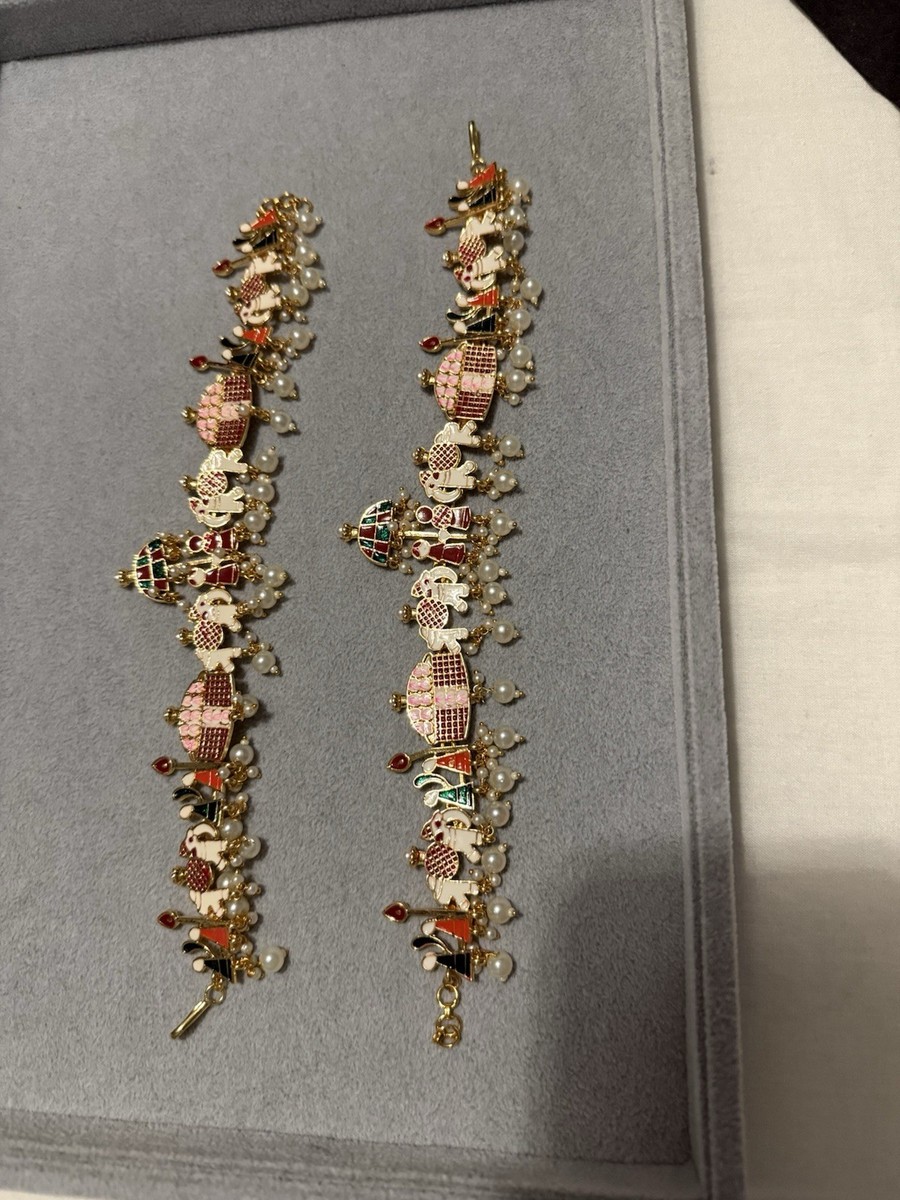 Bridal And Groom Wedding Inspired Payal Anklets In Multicolour