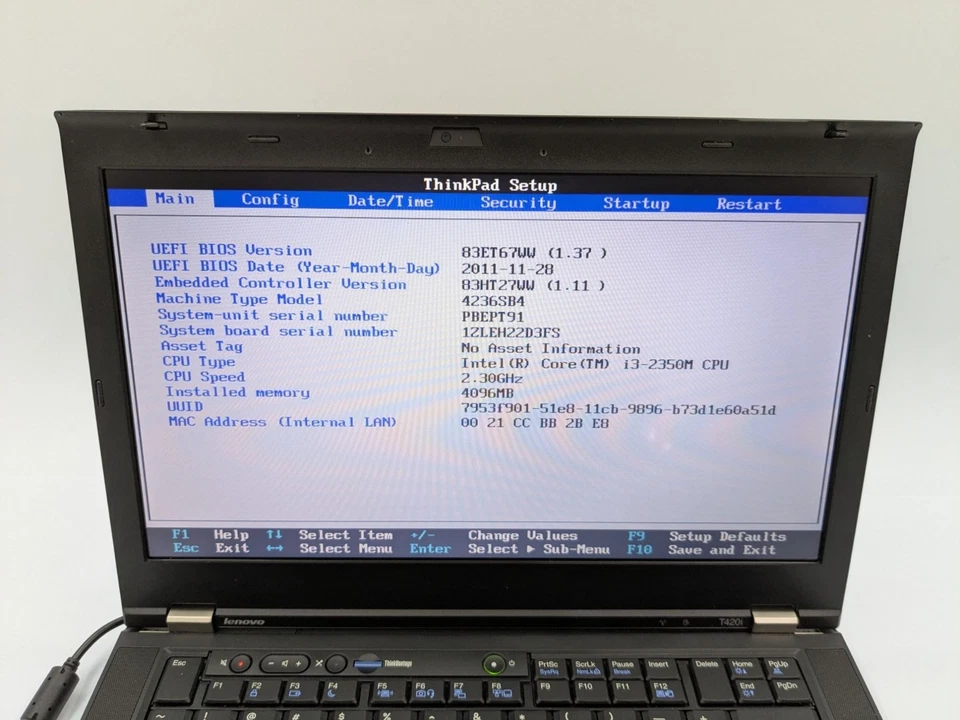 Lenovo ThinkPad T420i 14" Intel Core i3-2350M 2.30GHz Processor 4GB RAM Laptop Foto 2 de 4
