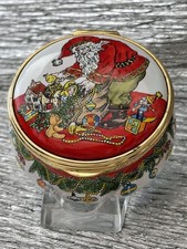 Staffordshire Enamels Christmas 2005 Santa Claus Enamel Box