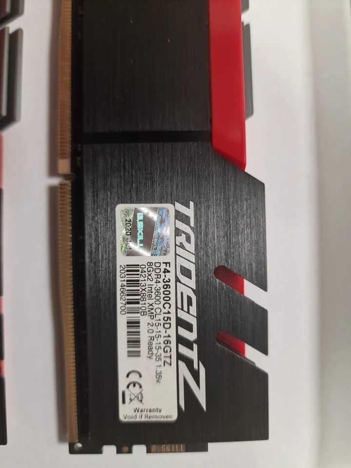 G.SKILL Trident Z 16GB (2x8GB) DDR4-3200 F4-3600C15D-16GTZ *B-Die 15-15-15-35 - Bild 4 von 4