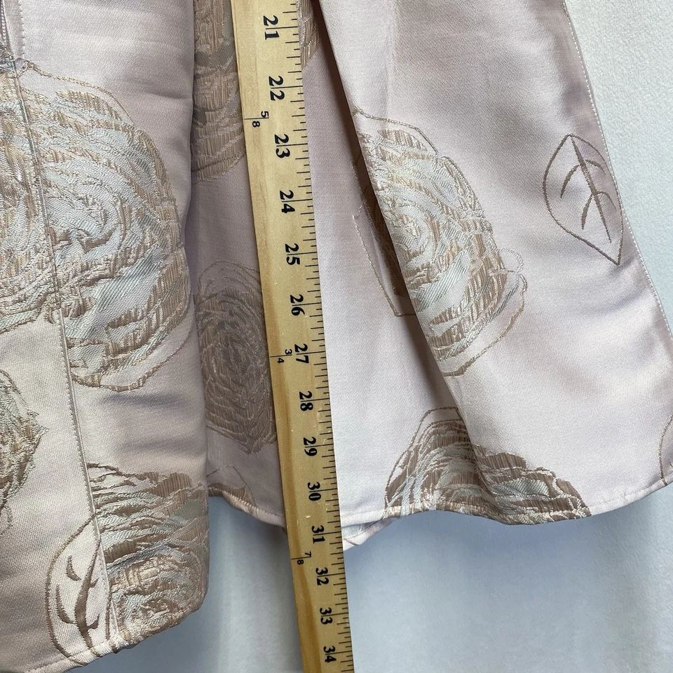 Место без рукавов Jacquard Fit & Flare платье девочек 16 румяна металлический цветочный новый - Изображение 4 из 4