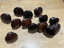 Vintage Lot Of 13 Mahogany Knobs