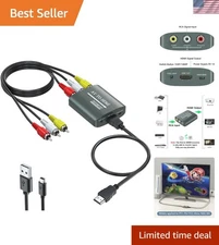 RCA to HDMI Converter,AV to HDMI for TV,  Xbox,PS1,PS2,PS3,N64,Wii,VCR,VHS,STB