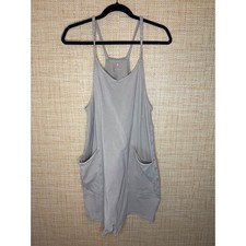 Free People FP Movement Hot Shot Romper Taupe Grey Small Oversized Racerback