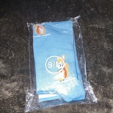 Women's S/M Athletic Socks Blue White Brown Animal Print Pattern Cartoon Design