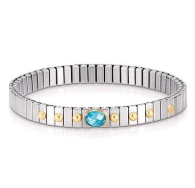 Pulsera NOMINATION Acero Y Oro 18k 750 Mls. Con Circonita Y 6 Bolas De Oro