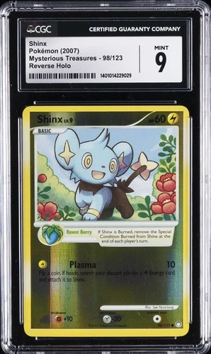 2007 POKEMON MYSTERIOUS TREASURES REVERSE HOLO #98/123 SHINX CGC 9