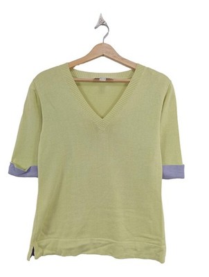 ELéGANCE V-Ausschnitt-Pullover Damen Pullover Gr. DE 34 blassgelb Casual-Look