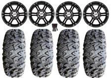 ITP SS212 14" Wheels Black 28" MotoClaw Tires Textron Wildcat XX