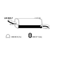 Ernst EndschalldäMpfer SchalldäMpfer FüR Opel Corsa C 1.2 1.4 Twinport