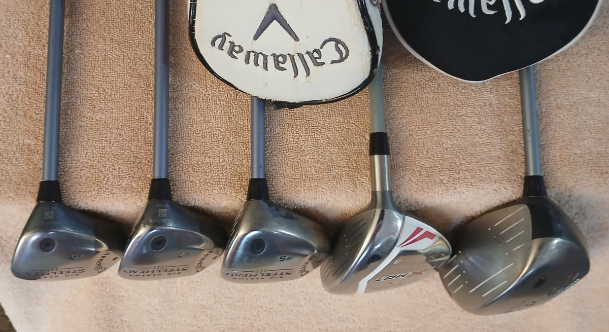 TZ GOLF - Callaway LADIES 11* ERC II XHOT 3W, Steelhead III 5, 7