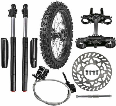 Front Forks Triple + 60/100-14 Wheel Brake kit for SSR KLX CRF50 XR70 CRF 110cc