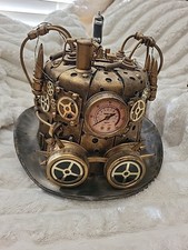 Renaissance Medieval Steampunk Hat Detailed Goggles Handcrafted Theater Costume