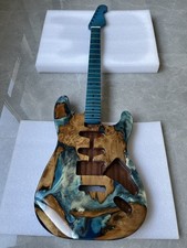 Unique mahogany electric guitar body surface with epoxy resin luster neck A set