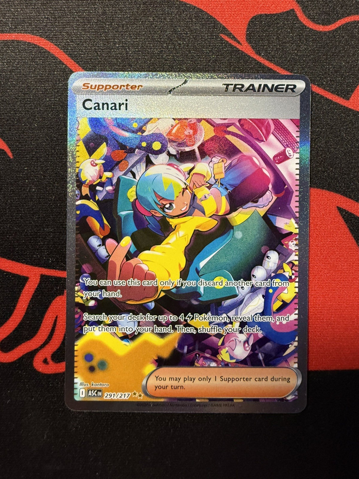 Canari 291/217 Special Illustration Rare Pokemon Ascended Heroes Near Mint
