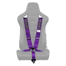 Braum 5 Point 3" Strap SFI Approved Racing Harness Set Purple Universal BRH-PUS5