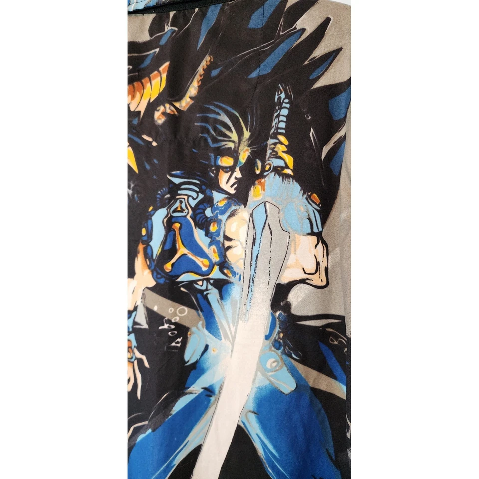 Camisa Emergency Exit Anime Manga Gráfica Manga Larga Abotonada Niños L 90s Vash? Foto 3 de 4