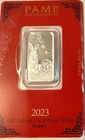 2023 PAMP Lunar Series Year of the Rabbit 10 g .999 Fine Silver Bar - In Assay