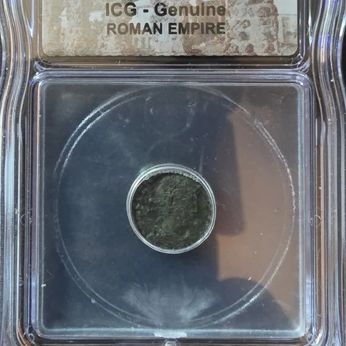 ICG Genuine Roman Imperial Nummus Bronze Coin Constantius II 337-361 AD Slabbed
