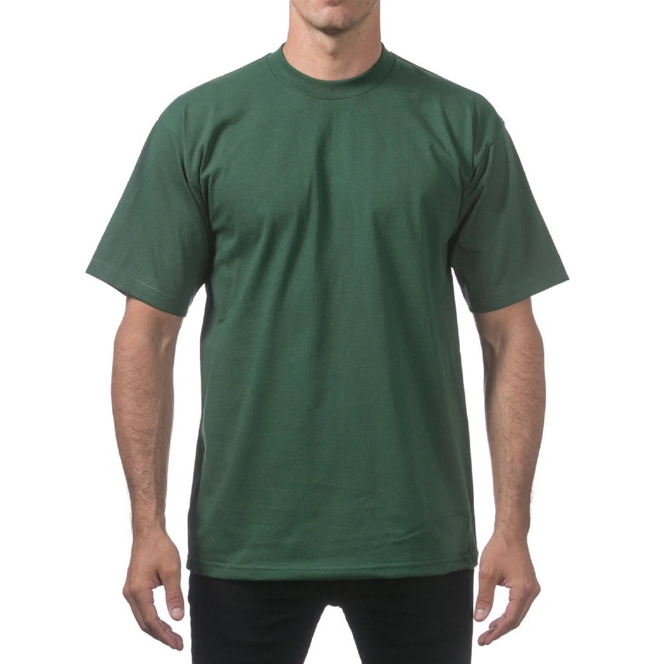 3 PACK PROCLUB MENS HEAVYWEIGHT SHORT SLEEVE T SHIRTS PRO CLUB CASUAL COTTON TEE - Image 2 of 4