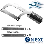 Dental proxicut set holder saw blades diamond strips restorative orthodontic 12