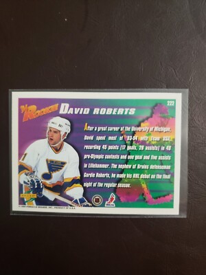 1994-95 David Roberts Rookie Score Hockey St. Louis Blues | eBay