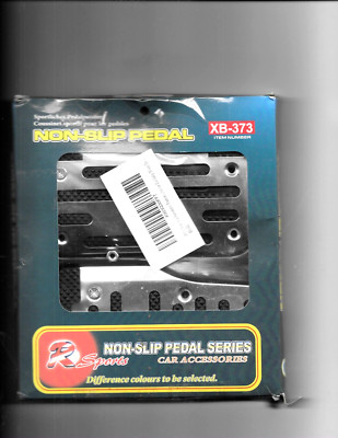 NEW R Sports 2 Piece Non-Slip Sports Pedal Accessory Set BLACK & SILVER ...