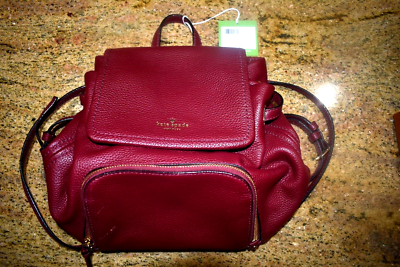 Kate Spade New York Cobble Hill Charley Merlot Leather Zip 