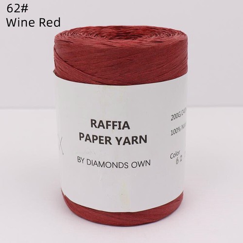 Crochet hat DIY Hand summer Home 240M RAFFIA Natural Fiber paper knitting yarn - Picture 30 of 35