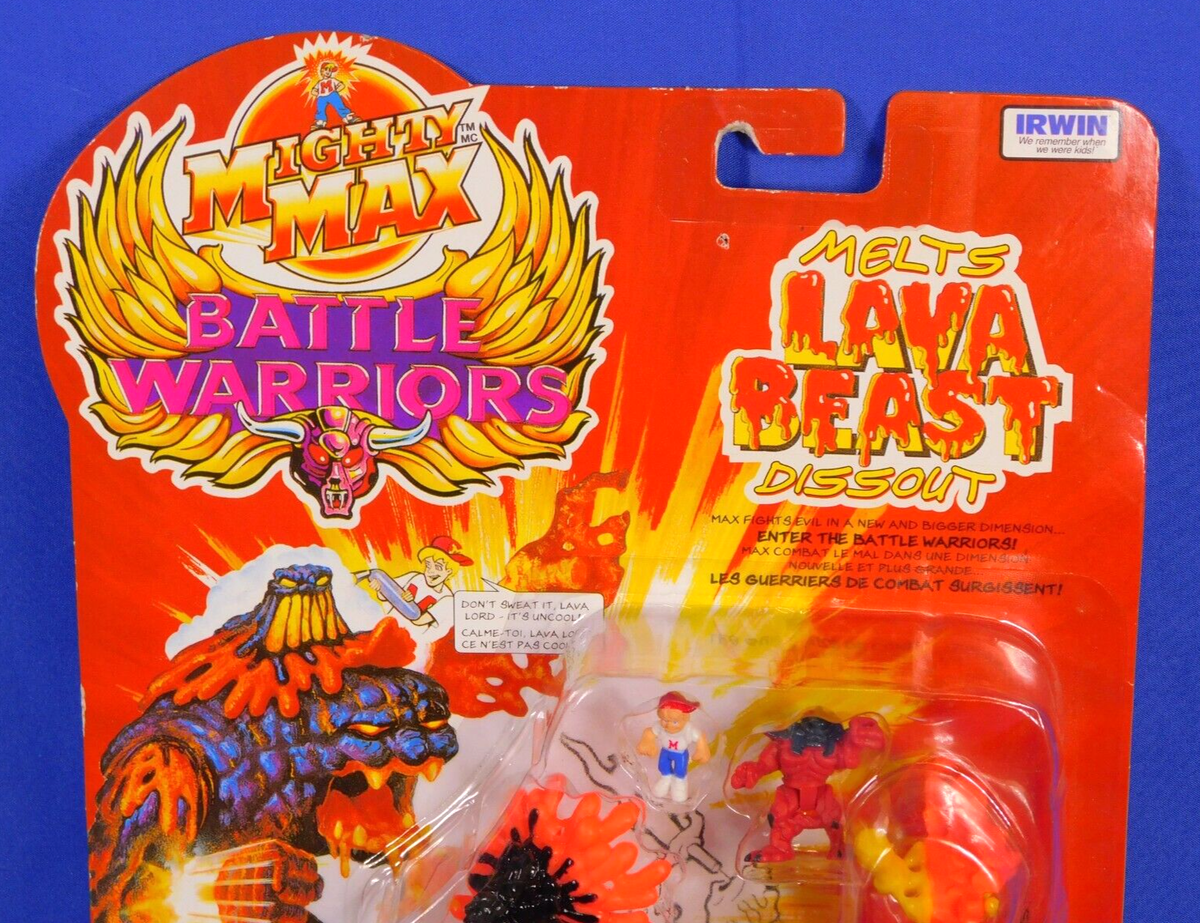 MIGHTY MAX BATTLE WARRIORS LAVA BEAST MOC 1994 IRWIN BLUEBIRD TOYS
