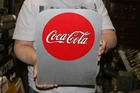 Vintage 1950's Coca Cola Soda Pop Display Rack Metal Sign